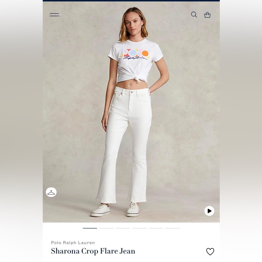 New polo Ralph Lauren flare cropped jeans